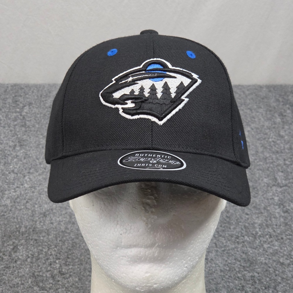 Minnesota Wild Hat Black Snapback Embroidered Zephyr NHL Fanwear Hockey Cap